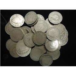 ROLL OF 40 ASSORTED LIBERTY "V" NICKELS