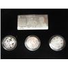 Image 2 : 1990 AUSTRALIA MASTERPIECES IN SILVER SET CONTAINS: 3-PROOF DOLLARS AND INGOT ALL IN STERLING SILVER