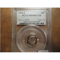 1976-S ROOSEVELT DIME PCGS PR69 DCAM