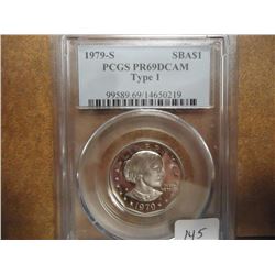 1979-S TYPE I SBA DOLLAR PCGS PR69 DCAM