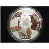 Image 2 : 1993 COOK ISLANDS 5 OZ. SILVER PROOF $100 ENDANGERED WILDLIFE