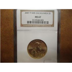 2007-P SMS SACAGAWEA DOLLAR NGC MS67