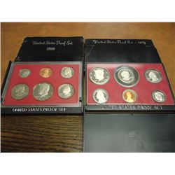 1979 & 1980 US PROOF SETS (WITH BOXES)
