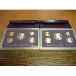 1989 & 1990 US PROOF SETS (WITH BOXES)