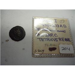 270-273 A.D. TETRICUS I ANCIENT COIN