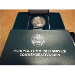 1996-S NATIONAL COMMUNITY SERVICE PF SILVER DOLLAR ORIGINAL US MINT PACKAGING