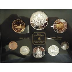 2000 CANADA PROOF SET "VOYAGE OF DISCOVERY" ALL STERLING SILVER EXCEPT ONE CENT AND LOON DOLLAR, ORI