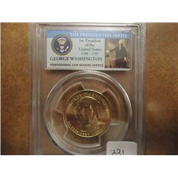 2007-D WASHINGTON DOLLAR PCGS MS66 1ST DAY ISSUE