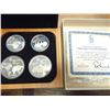 Image 1 : 1973 CANADA 4 COIN OLYMPIC PROOF SET CONTAINS: 2-SILVER $5 COINS AND 2-SILVER $10, ORIGINAL ROYAL CA