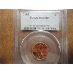 2003 LINCOLN CENT PCGS MS68RD