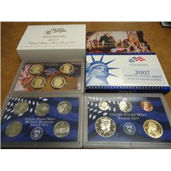 2007 US PROOF SET (WITH BOX) 14 PIECES INCLUDES PRESIDENTIAL DOLLARS