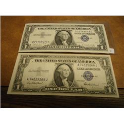 1935-F CRISP UNC & 1957-A CRISP UNC SILVER CERTS.