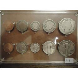 TYPE SET SEE DESCRIPTION LINCOLN CENT, INDIAN HEAD CENT, LIBERTY "V" NICKEL, BUFFALO NICKEL, BARBER 