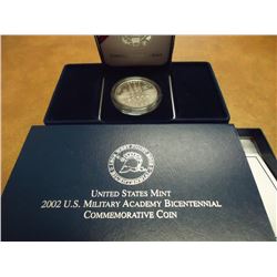 2002-W US MILITARY ACADEMY PF SILVER DOLLAR ORIGINAL US MINT PACKAGING