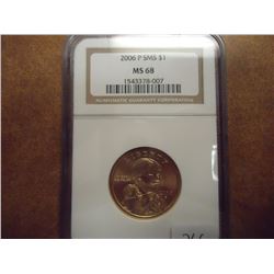2006-P SMS SACAGAWEA DOLLAR NGC MS68