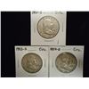 Image 1 : 1951-S,53-D & 54-D FRANKLIN HALF DOLLARS