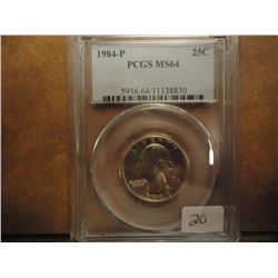 1984-P WASHINGTON QUARTER PCGS MS64