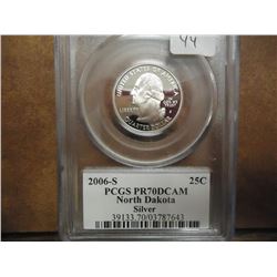 2006-S SILVER NORTH DAKOTA QUARTER PCGS PR70 DCAM