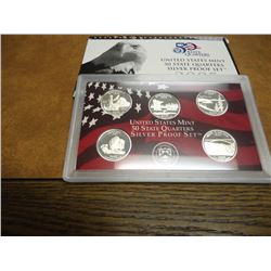 2005 SILVER US 50 STATE QUARTERS PROOF SET WITH BOX