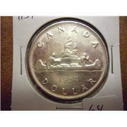 1954 CANADA SILVER DOLLAR