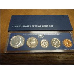 1966 US SPECIAL MINT SET WITH BOX 40% SILVER JOHN F. KENNEDY HALF DOLLAR