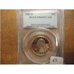 1983-S WASHINGTON QUARTER PCGS PR69 DCAM