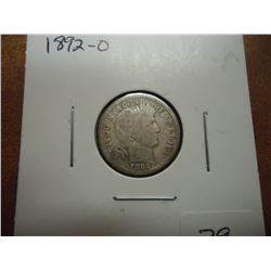1892-O BARBER DIME