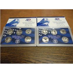 2003 & 2005 US 50 STATE QUARTERS PROOF SETS WITH BOXES
