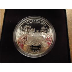 1989 CANADA MACKENZIE RIVER SILVER $ .3750 OZ. ASW PROOF