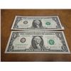 Image 1 : 2-2003-A $1 FRN'S LOW CONSECUTIVE SERIAL 'S UNC SERIAL NUMBERS ARE:G00003195H-G00003196H