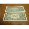 Image 2 : 2-2003-A $1 FRN'S LOW CONSECUTIVE SERIAL 'S UNC SERIAL NUMBERS ARE:G00003195H-G00003196H