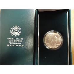 1990-W EISENHOWER CENTENNIAL UNC SILVER DOLLAR ORIGINAL US MINT PACKAGING