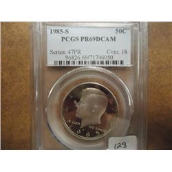 1985-S KENNEDY HALF DOLLAR PCGS PR69 DCAM