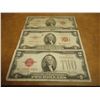 Image 1 : 1928-G,1953-B & 1963 $2 US NOTES RED SEALS