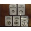 Image 1 : 2013 CANADA MAPLE LEAF 25TH ANNIVERSARY IN REV. PF ALL NGC SILVER DOLLAR IS PF70, $2 IS PF70, $3 IS 