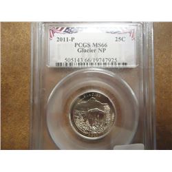 2011-P GLACIER N.P. QUARTER PCGS MS66