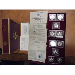 CAYMAN ISLANDS SILVER KINGS COLLECTION 1980 10-$25 SILVER PROOF COINS IN ORIGINAL MINT PACKAGING