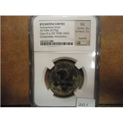 1028-1041 A.D. BYZANTINE EMPIRE AE FOLLIS NGC VG