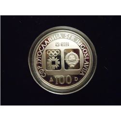 1983 YUGOSLAVIA SILVER 100 DINARS PROOF