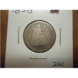 1858 SEATED LIBERTY QUARTER