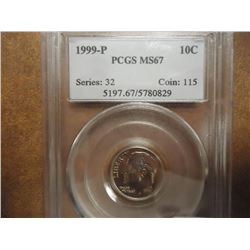 1999-P ROOSEVELT DIME PCGS MS67