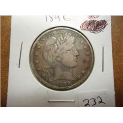 1896 BARBER HALF DOLLAR FINE 2015 REDBOOK RETAIL IS $90.00
