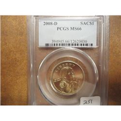 2008-D SACAGAWEA DOLLAR PCGS MS66