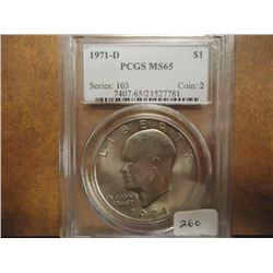 1971-D IKE DOLLAR PCGS MS65