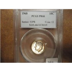 1960 SILVER ROOSEVELT DIME PCGS PR66