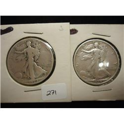 1928-S & 1934 WALKING LIBERTY HALF DOLLARS