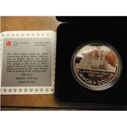 1987 DAVIS STRAIT SILVER DOLLAR PROOF .3750 OZ.ASW ORIGINAL ROYAL CANADIAN MINT PACKAGING