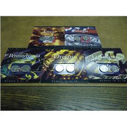 5 ASSORTED 50 STATE QUARTER P & D UNC SETS ORIGINAL US MINT PACKAGING, 1999 GEORGIA, 2004 IOWA, 2002