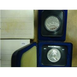 CANADA 1971 BRITISH COLUMBUS & 1976 DOLLARS UNC ORIGINAL ROYAL CANADIAN MINT PACKAGING