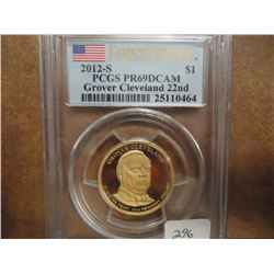 2012-S CLEVELAND DOLLAR PCGS PR69 DCAM 1ST STRIKE